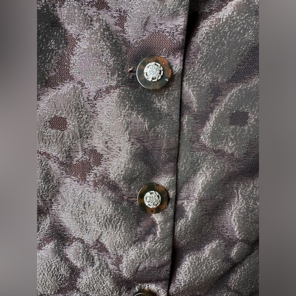 Vintage Draper’s & Damon’s Brown Lightweight Shiny Lined Jacket Women’s Medium - Picture 7 of 7